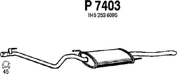 Fenno P7403 - Izplūdes gāzu trokšņa slāpētājs (pēdējais) autodraugiem.lv