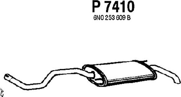 Fenno P7410 - Izplūdes gāzu trokšņa slāpētājs (pēdējais) autodraugiem.lv