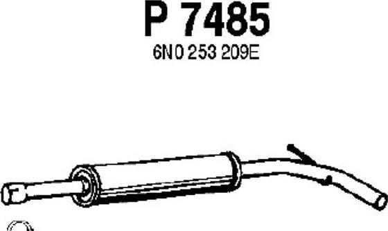 Fenno P7485 - Vidējais izpl. gāzu trokšņa slāpētājs autodraugiem.lv