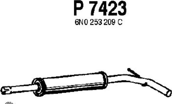 Fenno P7423 - Vidējais izpl. gāzu trokšņa slāpētājs autodraugiem.lv