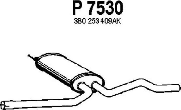 Fenno P7530 - Vidējais izpl. gāzu trokšņa slāpētājs autodraugiem.lv