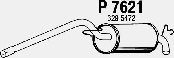 Fenno P7621 - Izplūdes gāzu trokšņa slāpētājs (pēdējais) autodraugiem.lv