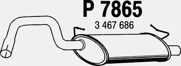 Fenno P7865 - Izplūdes gāzu trokšņa slāpētājs (pēdējais) autodraugiem.lv