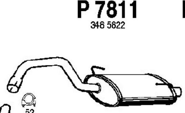 Fenno P7811 - Izplūdes gāzu trokšņa slāpētājs (pēdējais) autodraugiem.lv