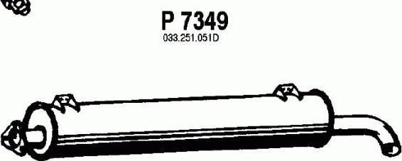 Fenno P7349 - Izplūdes gāzu trokšņa slāpētājs (pēdējais) autodraugiem.lv