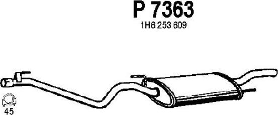 Fenno P7363 - Izplūdes gāzu trokšņa slāpētājs (pēdējais) autodraugiem.lv