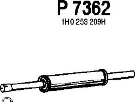Fenno P7362 - Vidējais izpl. gāzu trokšņa slāpētājs autodraugiem.lv