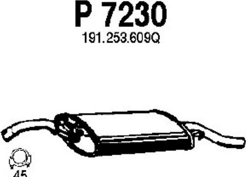 Fenno P7230 - Izplūdes gāzu trokšņa slāpētājs (pēdējais) autodraugiem.lv