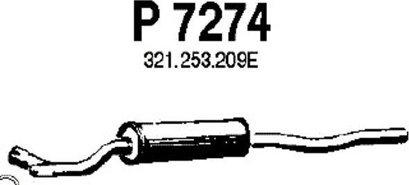 Fenno P7274 - Vidējais izpl. gāzu trokšņa slāpētājs autodraugiem.lv