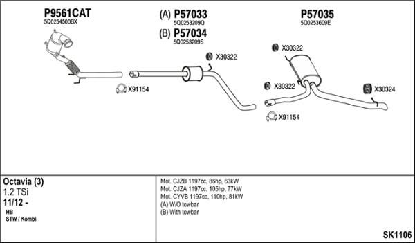 Fenno SK1106 - Izplūdes gāzu sistēma autodraugiem.lv