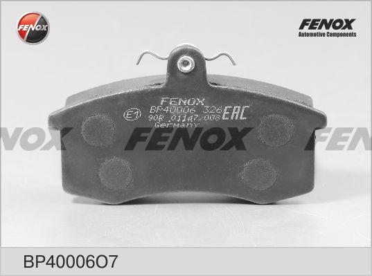 Fenox BP40006O7 - Bremžu uzliku kompl., Disku bremzes autodraugiem.lv