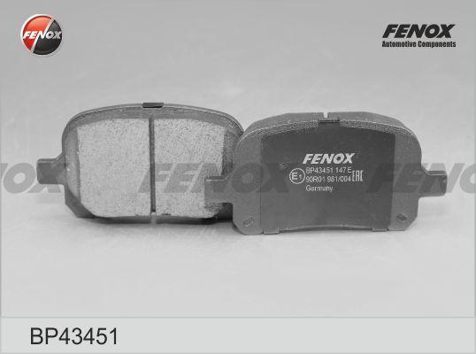 Fenox BP43451 - Bremžu uzliku kompl., Disku bremzes autodraugiem.lv