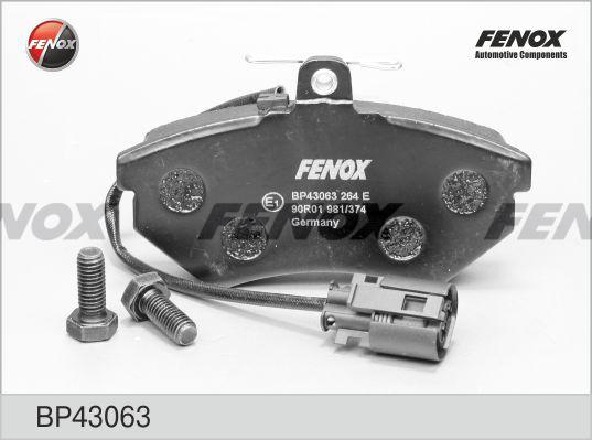 Fenox BP43063 - Bremžu uzliku kompl., Disku bremzes autodraugiem.lv