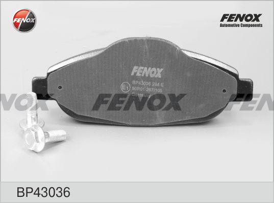 Fenox BP43036 - Bremžu uzliku kompl., Disku bremzes autodraugiem.lv