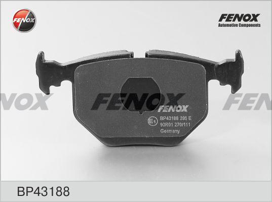 Fenox BP43188 - Bremžu uzliku kompl., Disku bremzes autodraugiem.lv