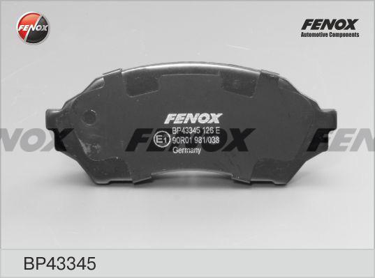 Fenox BP43345 - Bremžu uzliku kompl., Disku bremzes autodraugiem.lv