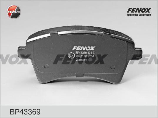 Fenox BP43369 - Bremžu uzliku kompl., Disku bremzes autodraugiem.lv