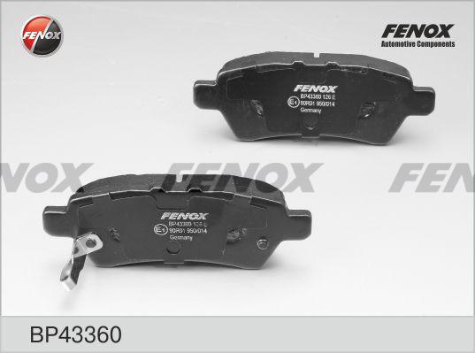 Fenox BP43360 - Bremžu uzliku kompl., Disku bremzes autodraugiem.lv