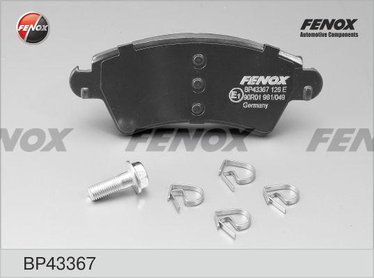 Fenox BP43367 - Bremžu uzliku kompl., Disku bremzes autodraugiem.lv