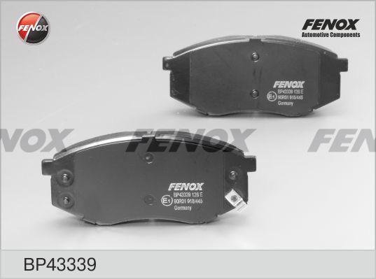 Fenox BP43339 - Bremžu uzliku kompl., Disku bremzes autodraugiem.lv