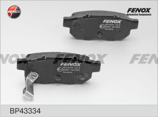 Fenox BP43334 - Bremžu uzliku kompl., Disku bremzes autodraugiem.lv