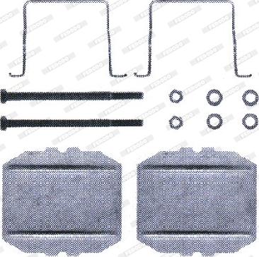 Ferodo FBA460 - Piederumu komplekts, Disku bremžu uzlikas autodraugiem.lv