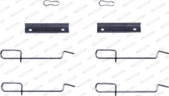 Ferodo FBA504 - Piederumu komplekts, Disku bremžu uzlikas autodraugiem.lv