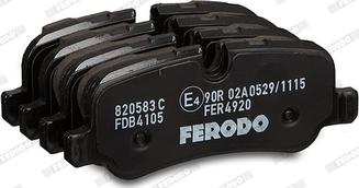 Ferodo FDB4105 - Bremžu uzliku kompl., Disku bremzes autodraugiem.lv