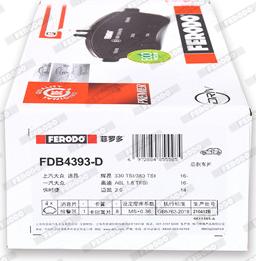 Ferodo FDB4393-D - Bremžu uzliku kompl., Disku bremzes autodraugiem.lv