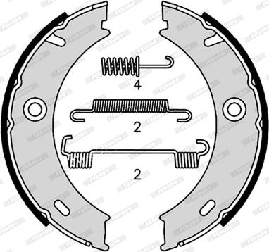 Ferodo FSB4190 - Bremžu loku kompl., Stāvbremze autodraugiem.lv