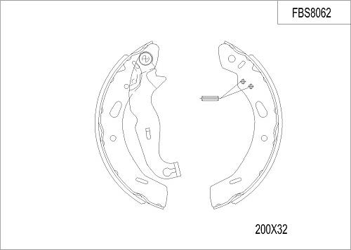 FI.BA FBS8062 - Bremžu loku komplekts autodraugiem.lv