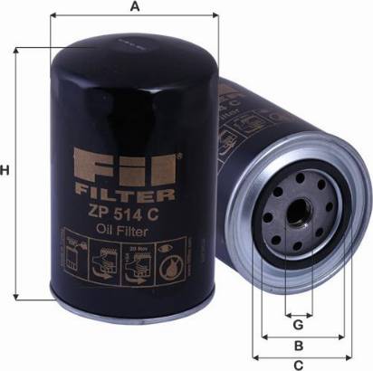 FIL Filter ZP 514 C - Eļļas filtrs autodraugiem.lv