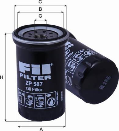 FIL Filter ZP 587 - Eļļas filtrs autodraugiem.lv