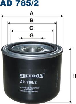 Filtron AD785/2 - Патрон осушителя воздуха, пневматическая система autodraugiem.lv