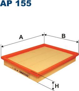 Filtron AP155 - Gaisa filtrs autodraugiem.lv