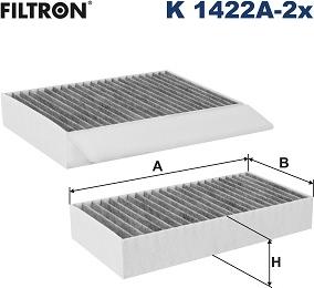 Filtron K 1422A-2x - Filtrs, Salona telpas gaiss autodraugiem.lv