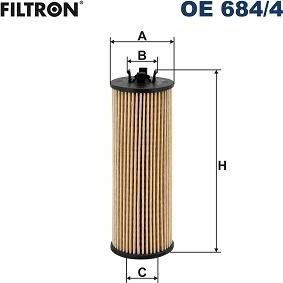 Filtron OE 684/4 - Eļļas filtrs autodraugiem.lv
