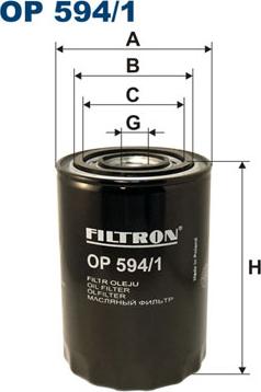 Filtron OP594/1 - Eļļas filtrs autodraugiem.lv
