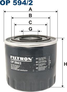 Filtron OP594/2 - Eļļas filtrs autodraugiem.lv