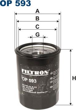 Filtron OP593 - Eļļas filtrs autodraugiem.lv