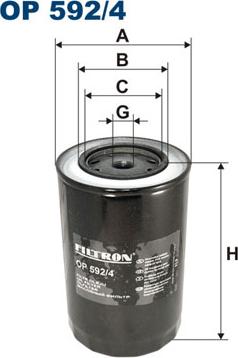 Filtron OP592/4 - Eļļas filtrs autodraugiem.lv