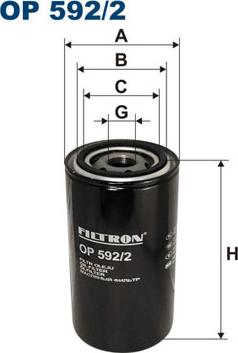 Filtron OP592/2 - Eļļas filtrs autodraugiem.lv