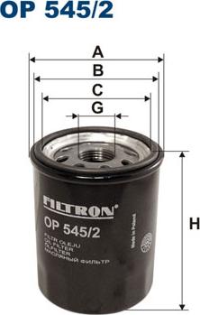 Filtron OP545/2 - Eļļas filtrs autodraugiem.lv