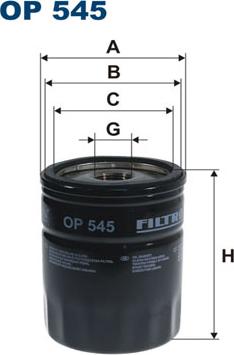 Filtron OP545 - Eļļas filtrs autodraugiem.lv