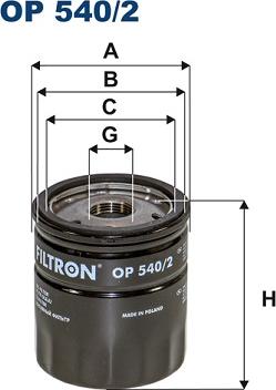 Filtron OP540/2 - Eļļas filtrs autodraugiem.lv