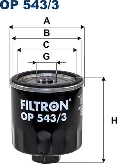 Filtron OP 543/3 - Eļļas filtrs autodraugiem.lv
