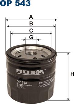 Filtron OP543 - Eļļas filtrs autodraugiem.lv