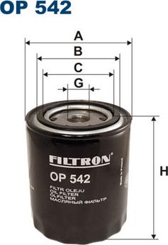Filtron OP542 - Eļļas filtrs autodraugiem.lv