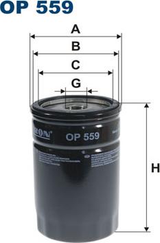 Filtron OP559 - Eļļas filtrs autodraugiem.lv