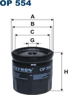Filtron OP554 - Eļļas filtrs autodraugiem.lv